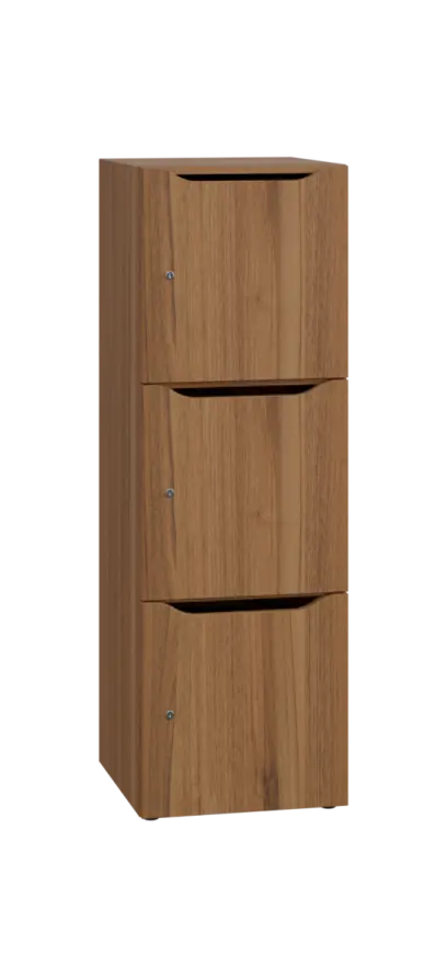 DOMINOU 33 úložná skříň 3-boxová, 1367x450x400 mm, ořech světlý